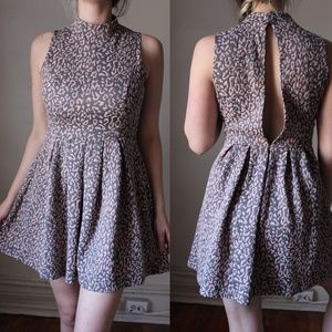 Urban Outfitters Leopard Print Jacquard Dress